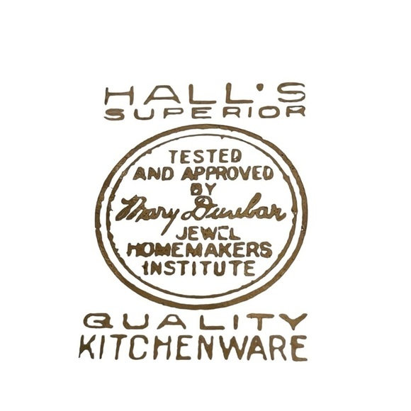 Halls Superior Autumn Leaf 9 inch Mixing Bowl Dunbar Gold Trim Vintage large - Picture 3 of 4